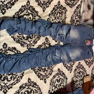 stacked jeans